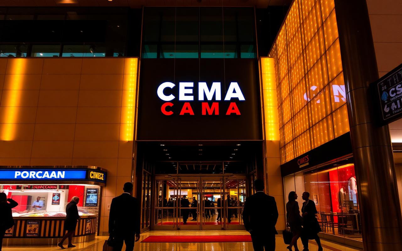 Cinema lobby and concession stand